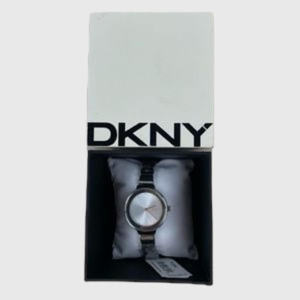 NWT DKNY Astonia Quartz Silver Dial Stainless Steel Ladies Watch - NY2694
